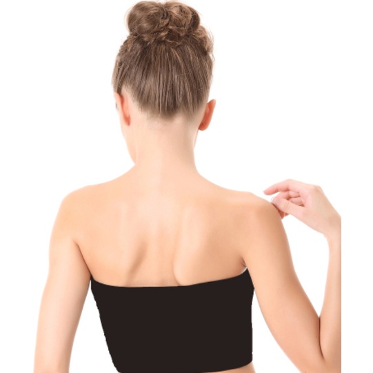 QKOOLE Áo ống  ôm ngực màu trơn thời trang phong cách Hàn Quốc dành cho nữ