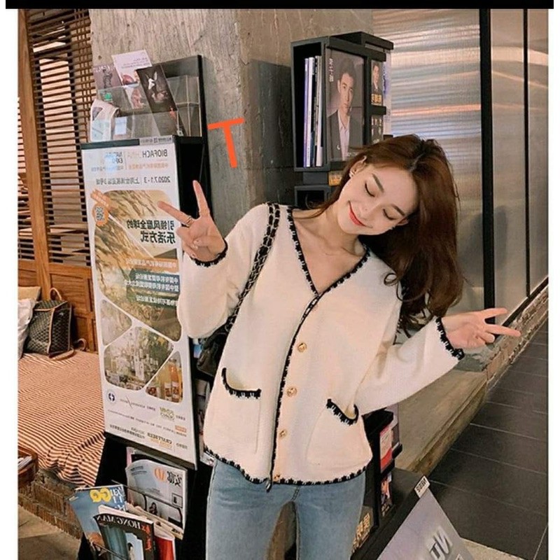 Áo croptop len viền tay dài TT12