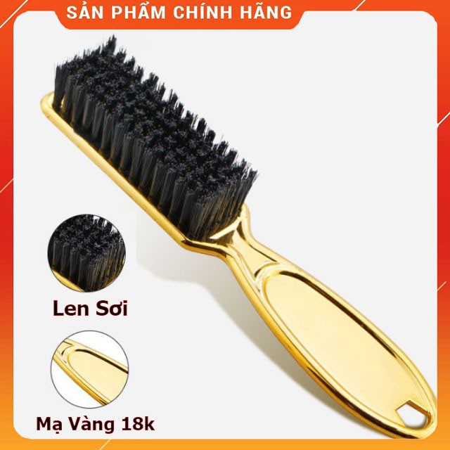 Chổi Phủi Tóc Mini, Phủi Tóc Barber Cao Cấp Chuyên Nghiệp - Mạ Vàng Sáng Bóng