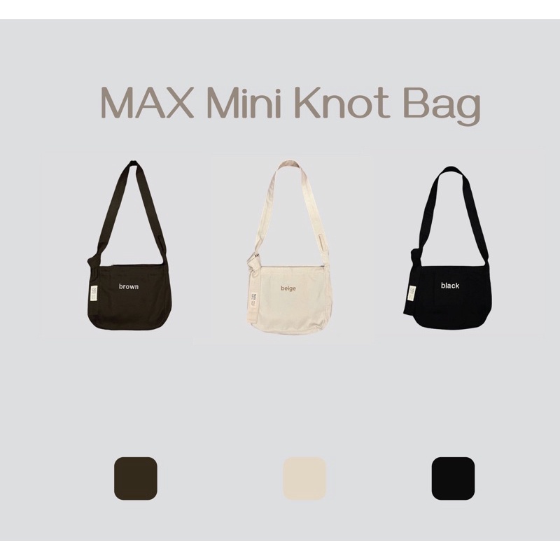 Túi Đeo Chéo Canvas Buộc Dây “MINI Knot Messenger Bag”