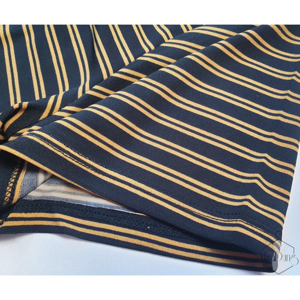 Áo thun nữ sọc ngang vải thun cotton co giãn 4 chiều siêu mềm siêu mát dưới 75kg