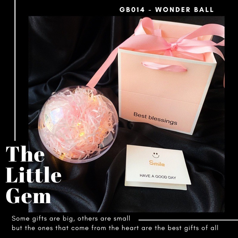 Hộp quà quả cầu Wonder Ball 12cm độc lạ đựng quà, đựng son tặng 14/2 Valentine, 8/3, 20/10, 20/11, Noel, Sinh nhật | BigBuy360 - bigbuy360.vn