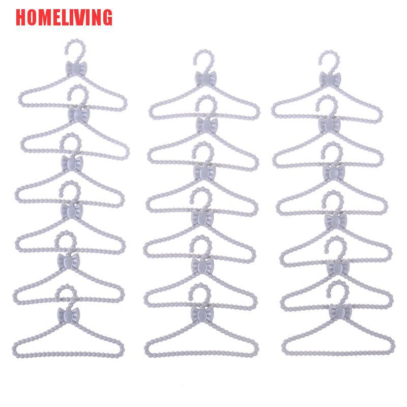 [HOMELIVING] Set 20 Móc Treo Quần Áo Búp Bê Màu Xám Hình Nơ