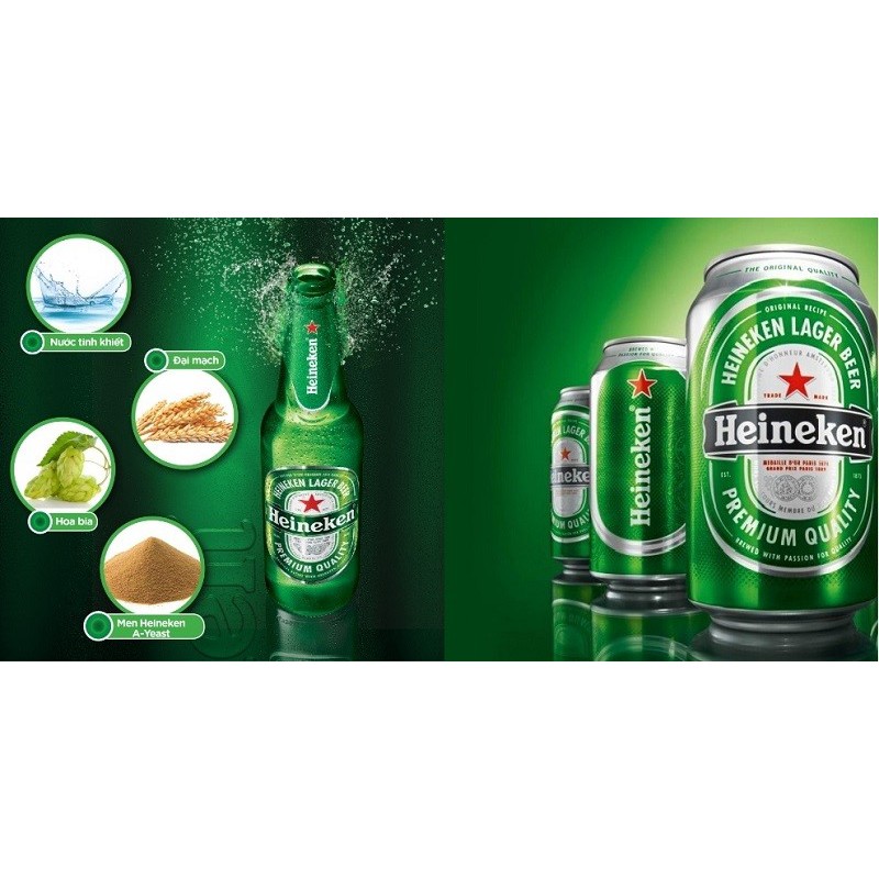 Thùng 24 Lon Bia Heineken Lon 330ml