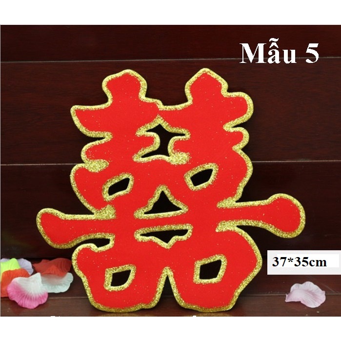 Chữ hỷ trang trí ngày cưới