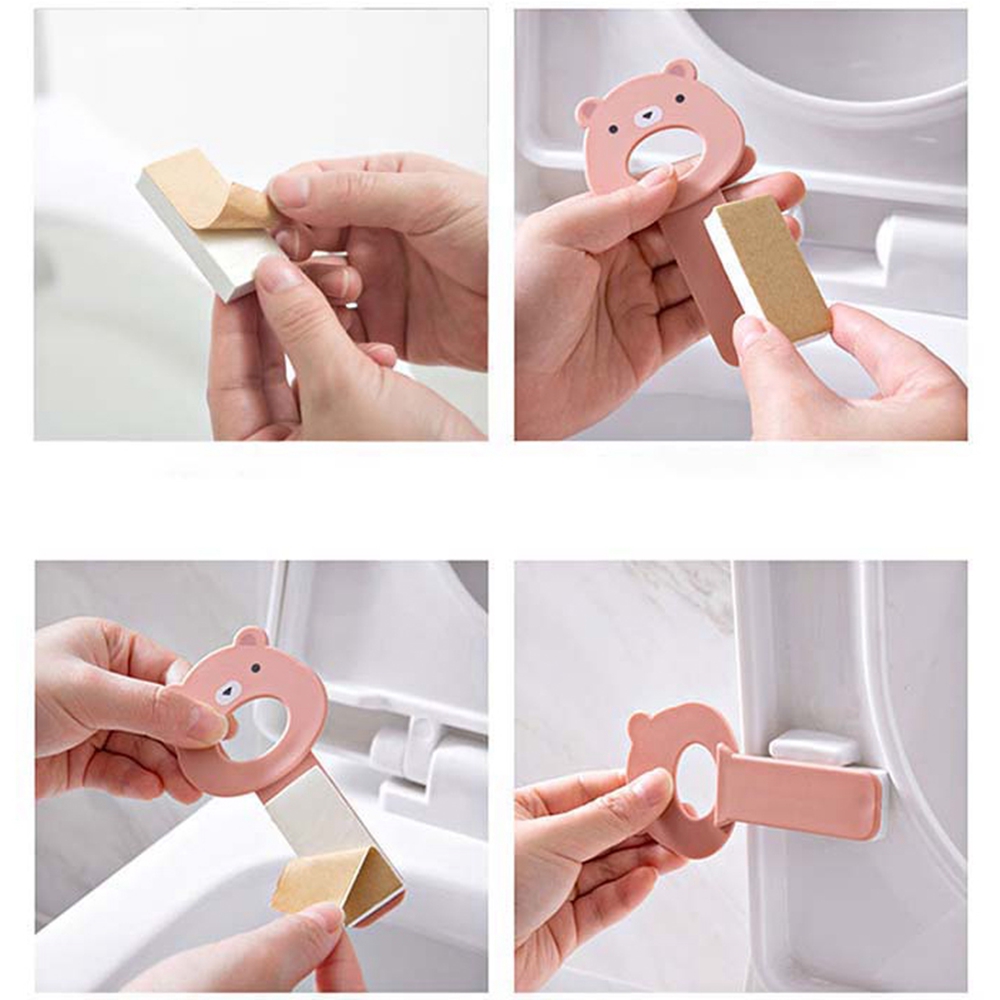 1 Cặp Vòng Kẹp Bệ Ngồi Toilet Bằng Nhựa Nhiều Màu Sắc Tiện Dụng