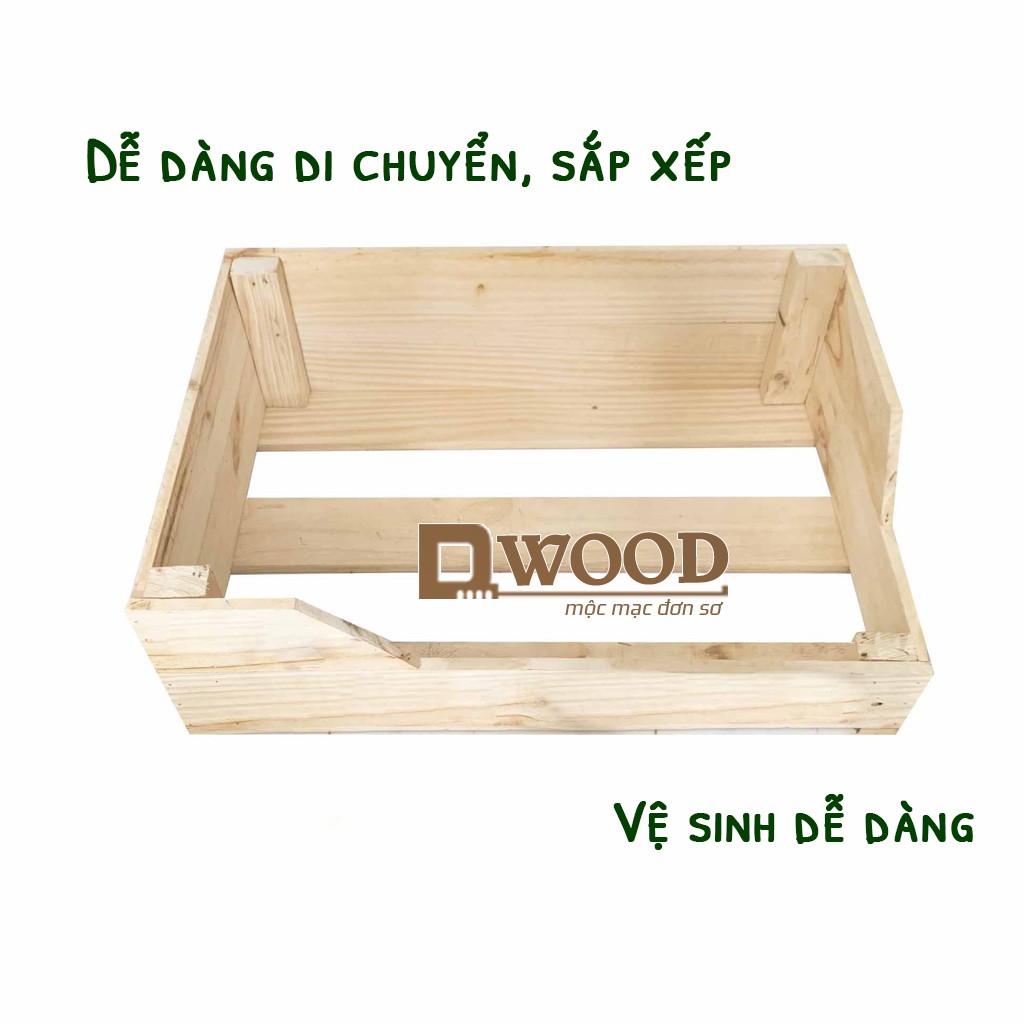 Giường pallet DWOOD gỗ thông cho PET thú cưng