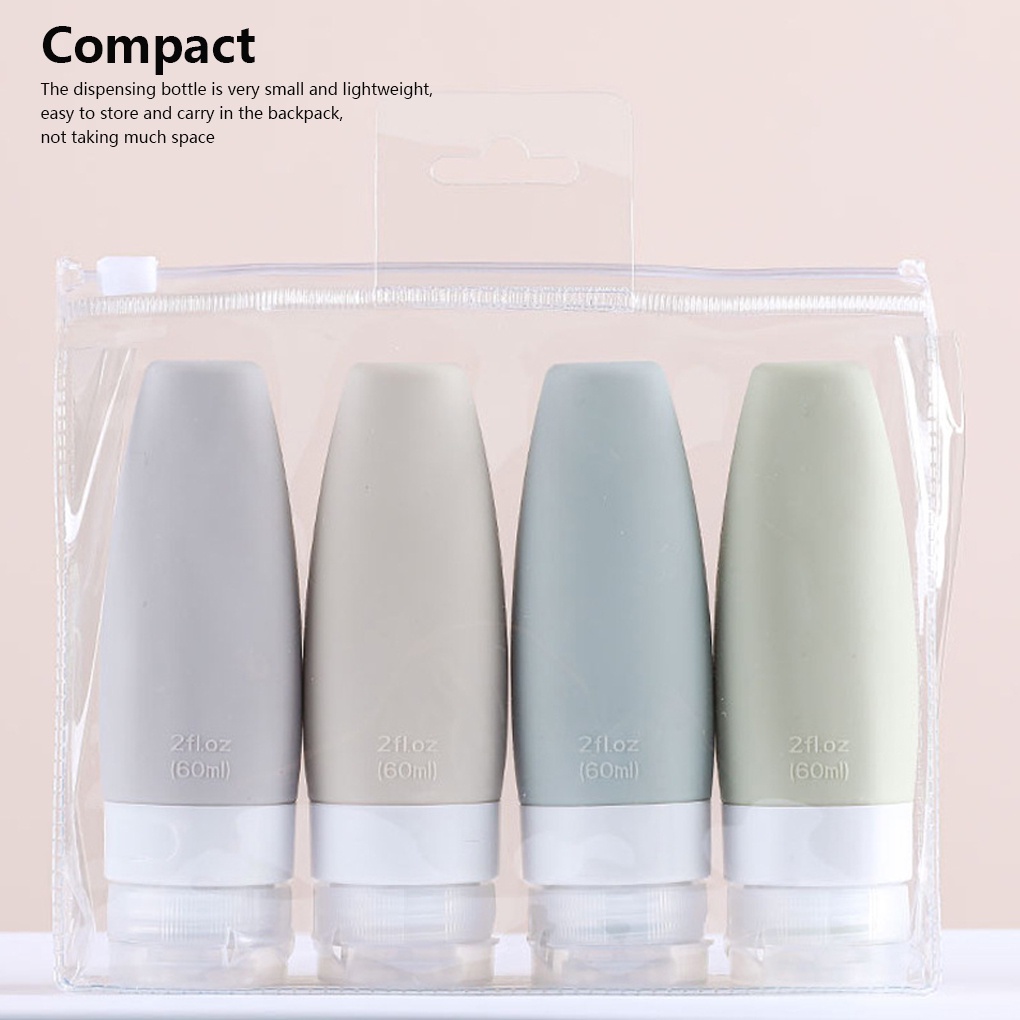 [Kitch]Travel Dispenser Bottle Face Wash Toothpaste Makeup Empty Squeeze Tube Leakproof Mini Container Personal Care