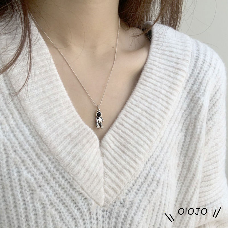 Dây chuyền mặt hình phi hành gia phong cách thời trang dành cho cặp đôi
