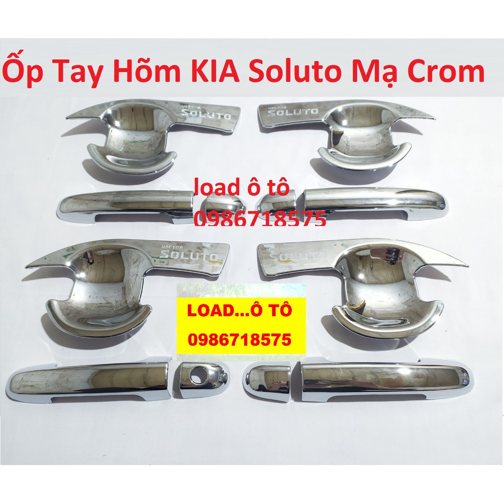 Bộ ốp tay hõm theo xe KIA SOLUTO 2022-2019 Mạ Crom Sáng Bóng