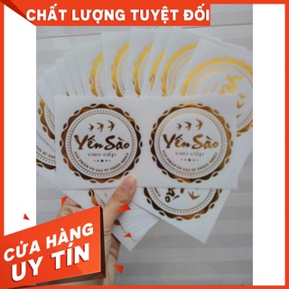 Combo 10 tem dán hộp ếp kim yến sào cao cấp