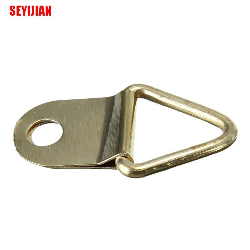 Set 20 Móc Treo Khung Ảnh Hình Tam Giác Bằng Đồng Thau Mạ Vàng