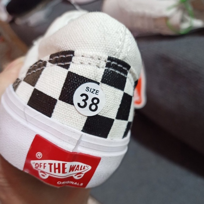 Giày Vans caro buộc dây 💥 Giày thể thao sneaker nam nữ Vans caro dây classic vải canvas Full Box