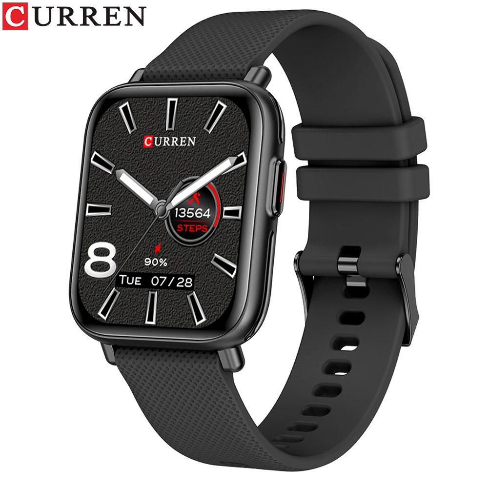 CURREN  nhạc hàng đầu Đồng hồ thông minh theo dõi sức khỏe và thể dục Theo dõi căng thẳng Màn hình cảm ứng chống nước Toàn màn hình Nhịp tim Chạy thể thao đa chức năng S1