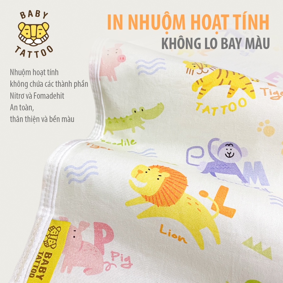 Miếng Lót Chống Thấm BABY TATTOO Thoáng Khí, 3 Lớp Chống Thấm Hiệu Quả