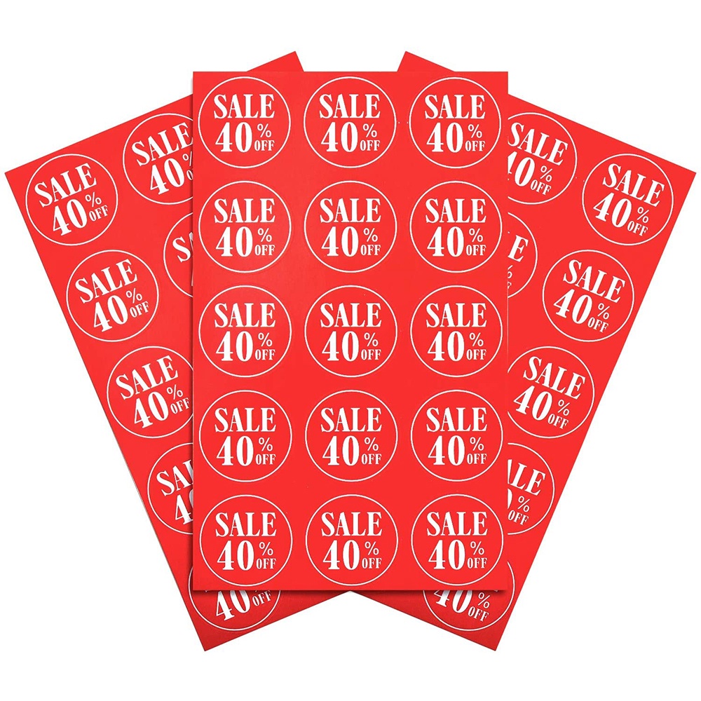 Sticker label_Tem nhãn in giãm giá sticker_100pcs