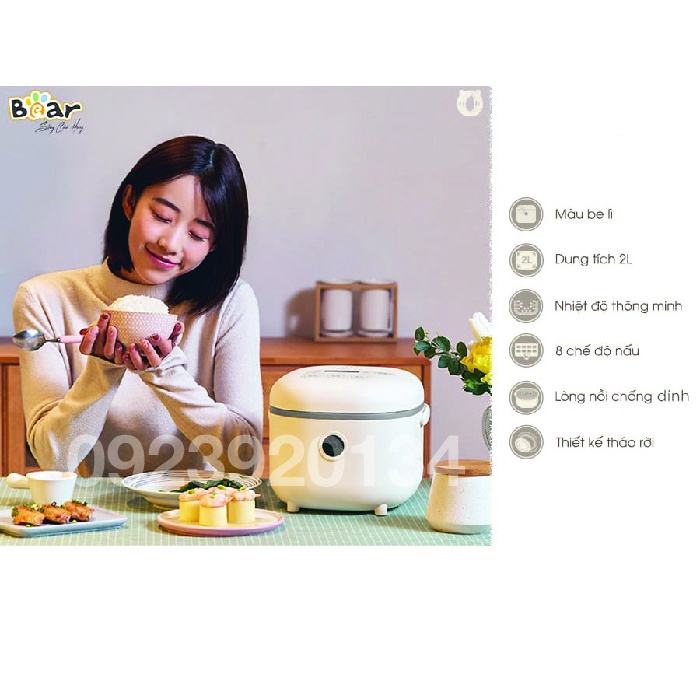 [Mã ELHADEV giảm 4% đơn 300K] Nồi cơm điện bear SUBEO15