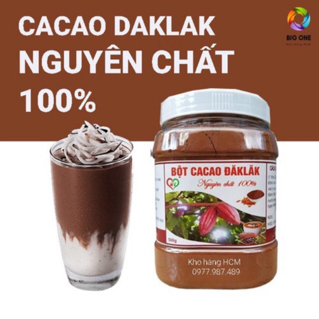 Cacao nguyên chất Daklak ❤️FREESHIP💜cacao không đường keto giảm cân 500g
