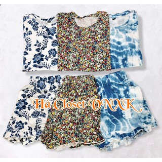 Bộ thun đùi uni mặc nhà xk