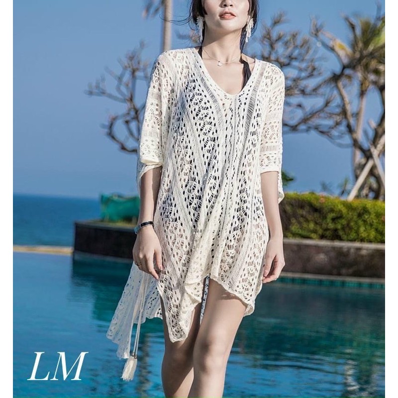 Áo lưới mặc ngoài bikini đi biển cực hot | BigBuy360 - bigbuy360.vn