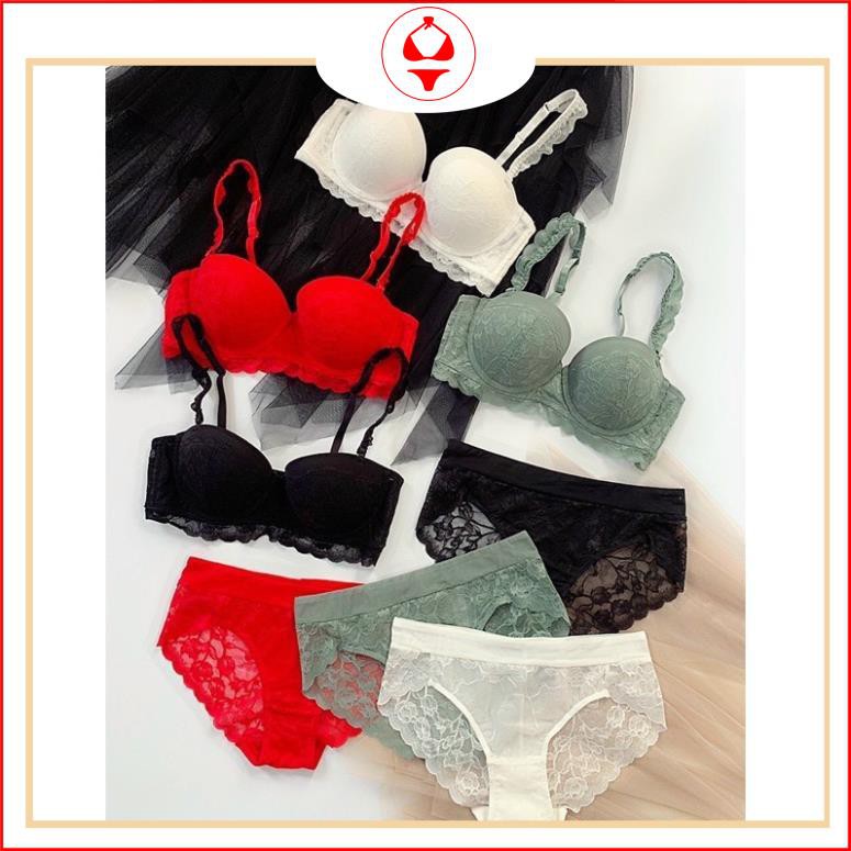 BÔ ĐỒ LÓT SECRET 💥 FEESHIP + MÃ GIẢM GIÁ💥 set nội y cup ngang ren bèo có gọng mút nhẹ thoáng mát ,phom ngực siêu đẹp. | BigBuy360 - bigbuy360.vn