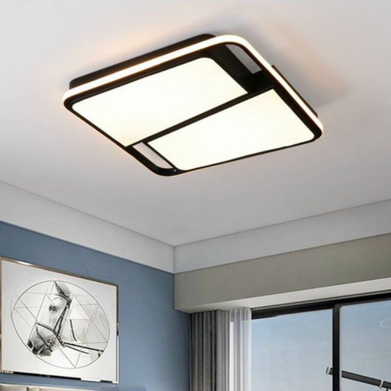 Đèn trần hình vuông,Đèn Led ốp trần ánh sáng 3 màu trang trí phòng khách phòng ngủ có điều khiển từ xa