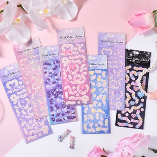 Sticker Ruy Băng lấp Lánh trang trí sổ và toploader