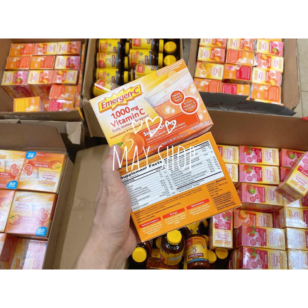 Bột Hòa Tan Trái Cây C Sủi EMERGEN-C 1000mg Bổ Sung Vitamin C, Tăng Sức Đề Kháng