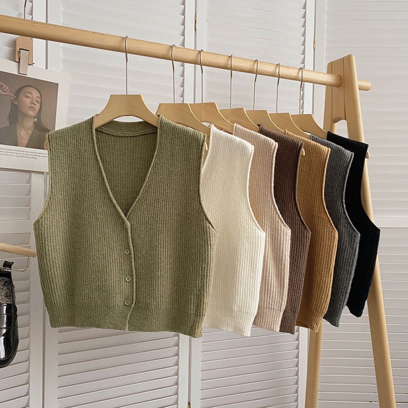 Áo Cardigan Dệt Kim Cổ Chữ V Màu Trơn Phong Cách Hàn Quốc Thời Trang Mùa Thu Mới Cho Nữ