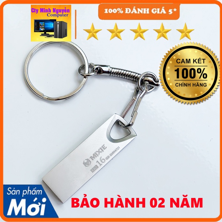 USB 16Gb/32Gb/64Gb 2.0 MIXIE - Kim Loại, Có Dây Đeo, Thời Trang, BH 2 Năm