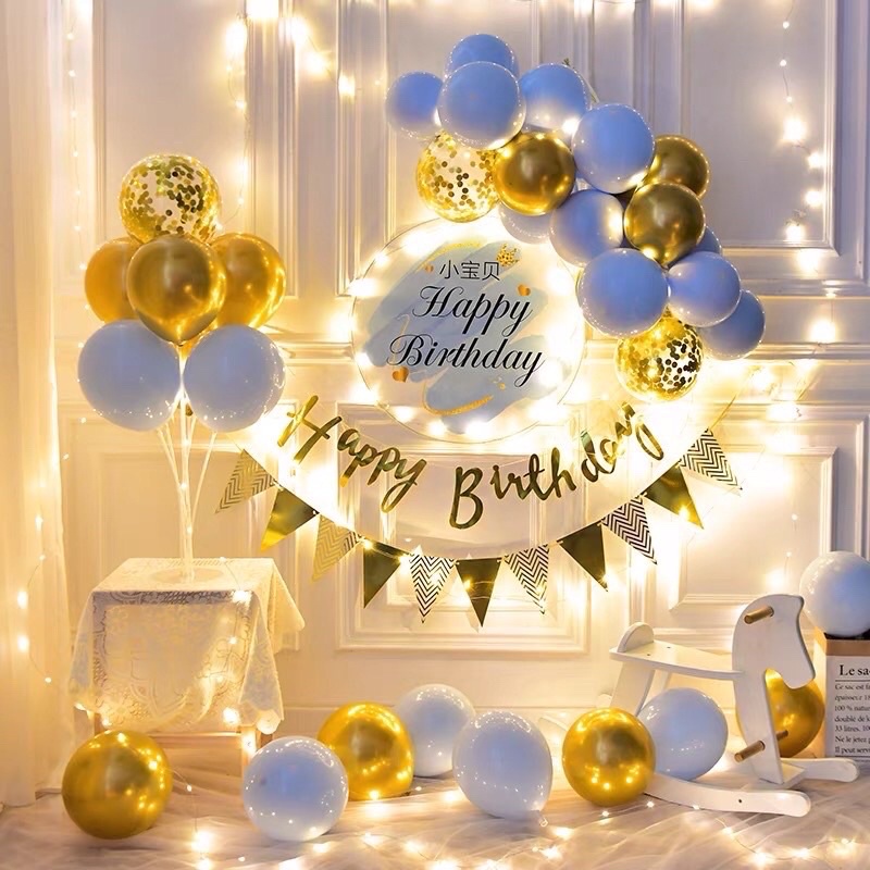 Set Bóng Kèm Backrop Thiết kế Tên Sinh Nhật Hàn Quốc Người lớn hoặc trẻ em điều thích hợp hết nhen cưng lắm luôn