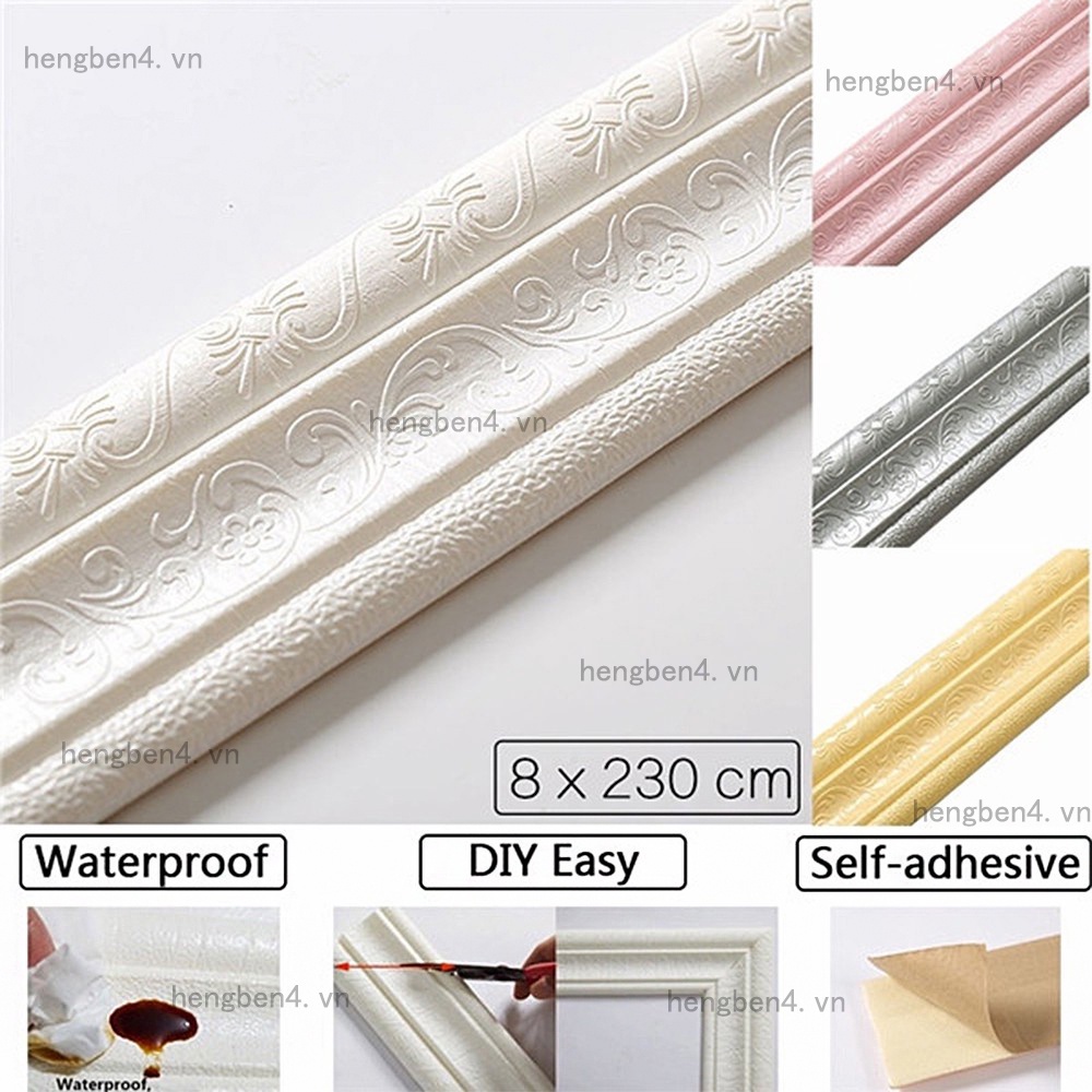 Phào chỉ xốp - viền xốp dán tường 3d khổ lớn nhất -230 x 8cm giá gốc