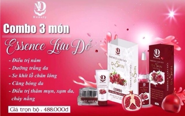 Combo Dưỡng Da Essence Lựu Đỏ - Chính Hãng 100%