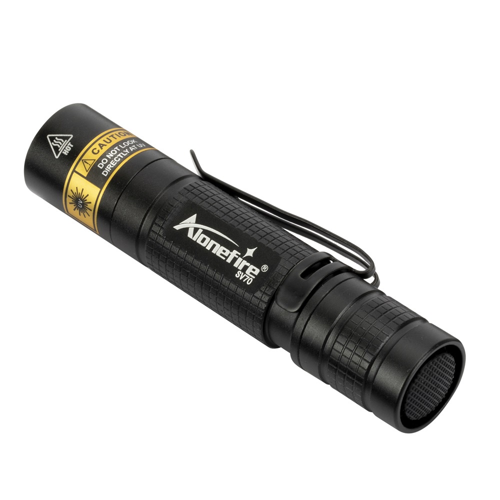 Đèn pin led AloneFire SV70 365nm tia UV vô hình sử dụng pin AA