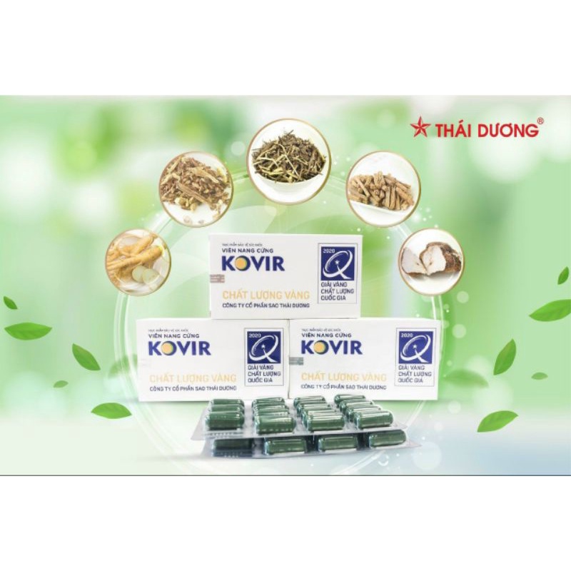 (chính hãng) Viên Uống KOVIR Nang Cứng Tăng Sức Đề Kháng,Tăng Cường Miễn Dịch Tăng Kháng Thể HỘP 30 VIÊN Sao Thái Dương