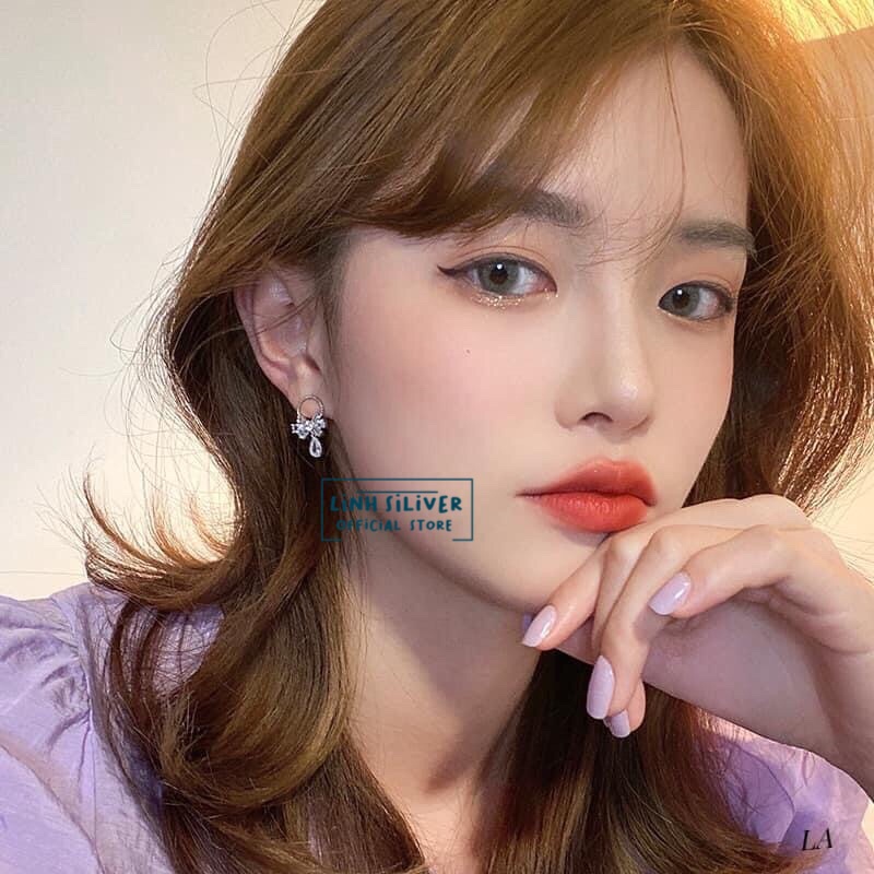 BÔNG NƠ ĐÁ CỰC XINH CHO BẠN NỮ - KHUYÊN TAI BẠC TA