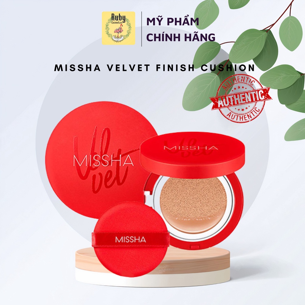 Phấn Nước MISSHA Velvet Finish Cushion SPF50+/PA+++ 15g ( đỏ )