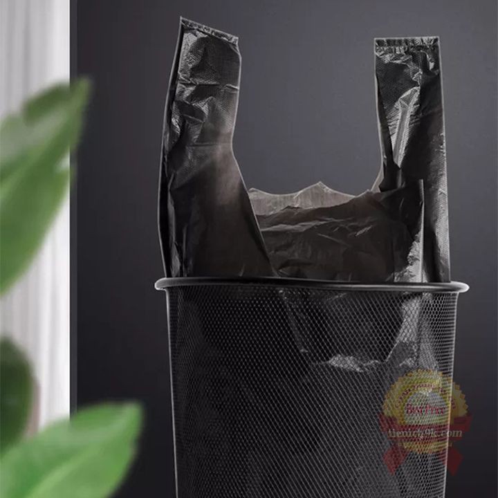 Túi đựng rác đen có quai size lớn tự hủy sinh học – Bộ 50 chiếc