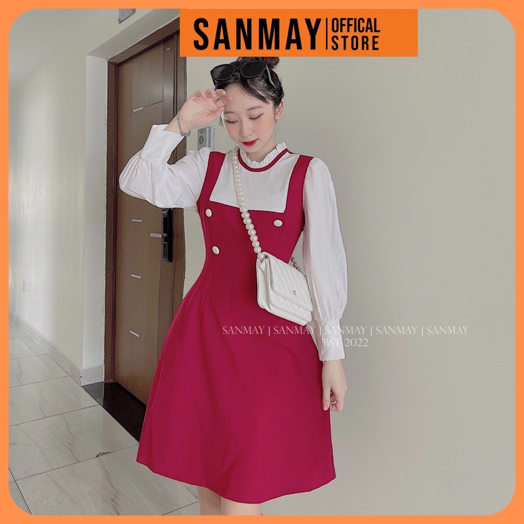 Đầm Đi Dự Tiệc Cưới SANMAY Váy Công Sở Trẻ Trung Nữ Thiết Kế Dáng Ôm Thanh Lịch Hàn Quốc Sang Trọng VD022 | BigBuy360 - bigbuy360.vn