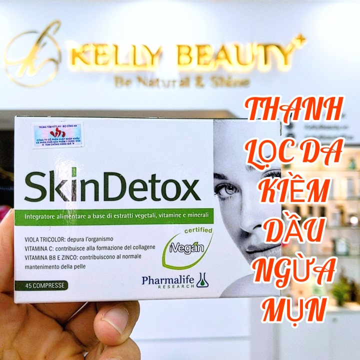 Viên Uống Ngừa Mụn Skin Detox [CHÍNH HÃNG] [CHÂU ÂU] - Kiềm Dầu, Kháng Viêm, Giảm Sưng, Giảm Mụn Do Độc Tố, Vi Khuẩn