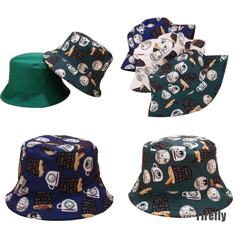 Mũ Bucket 2 Mặt Họa Tiết Dễ Thương Xinh Xắn