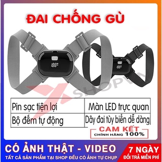 Đai chống gù lưng Nhật Bản Smart Pose cảm biến rung thông minh có màn hình hiển thị - Dây Đeo Chống Gù Lưng Cao Cấp