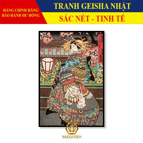 20 Mẫu Tranh Geisha Trang Trí Nhà Hàng, Tiệm Xăm Tattoo Phong Cách Nhật Bản Xưa