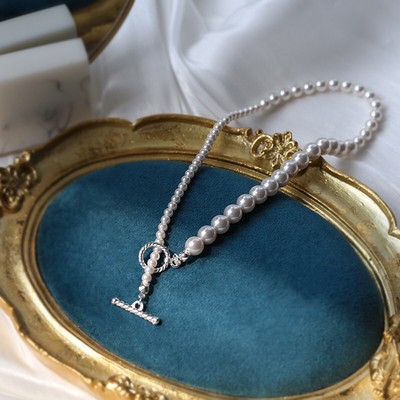 Vòng Cổ Ngọc Trai Màu Trắng Khóa Tròn Bạc Size 7ly - NT48 - Ngọc Trai Trường Thịnh