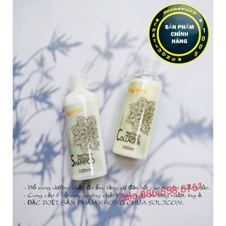 Dầu Gội Xả Kami Không Silicon Dưỡng Tóc Bóng Mượt 100mlx2