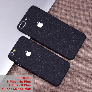 Skin dán mặt lưng iphone full viền màu đen ánh kim tuyến