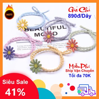 COMBO Sỉ 1 - Combo 10 Dây Thun Cột Tóc, Buộc Tóc Hoa Cúc Nữ Xinh Đẹp Dễ Thương Style Hàn Quốc (Giá sỉ Siêu Rẻ)