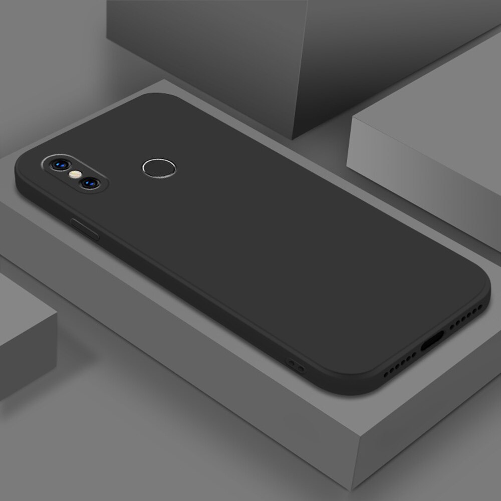 Ốp điện thoại silicon dẻo dáng vuông dễ thương bảo vệ camera dành cho Xiaomi Mi Mix 2 2s 3 A2 A3