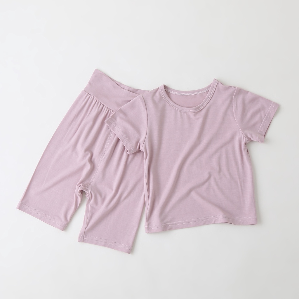 Bộ Đồ Ngủ Áo Tay Ngắn Và Quần Short Vải Cotton Trơn Thời Trang Mùa Hè Mới Dành Cho Bé Sơ Sinh 2021