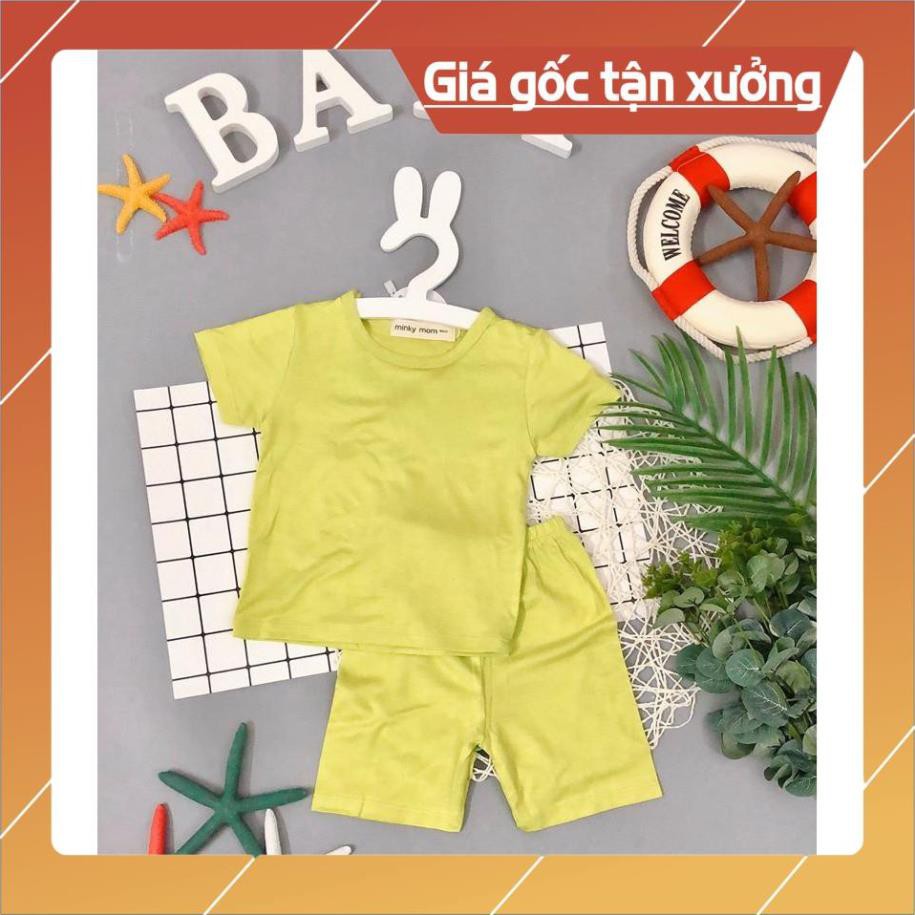 Đồ Bộ Bé Trai, Bé Gái Minky Mom Chất Thun Lạnh, Đồ Bộ Cho Bé Mặc Nhà Cộc Tay Mùa Hè MKM21-01